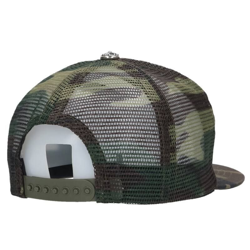 Chrome Hearts Trucker Cap Truck Khaki Cap Camouflage Pattern CH Mesh Hat with — view 2