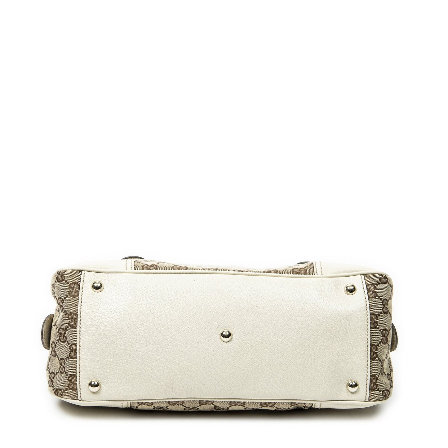 Gucci Princi Boston Beige Ivory GG Canvas Messenger Bag — view 6
