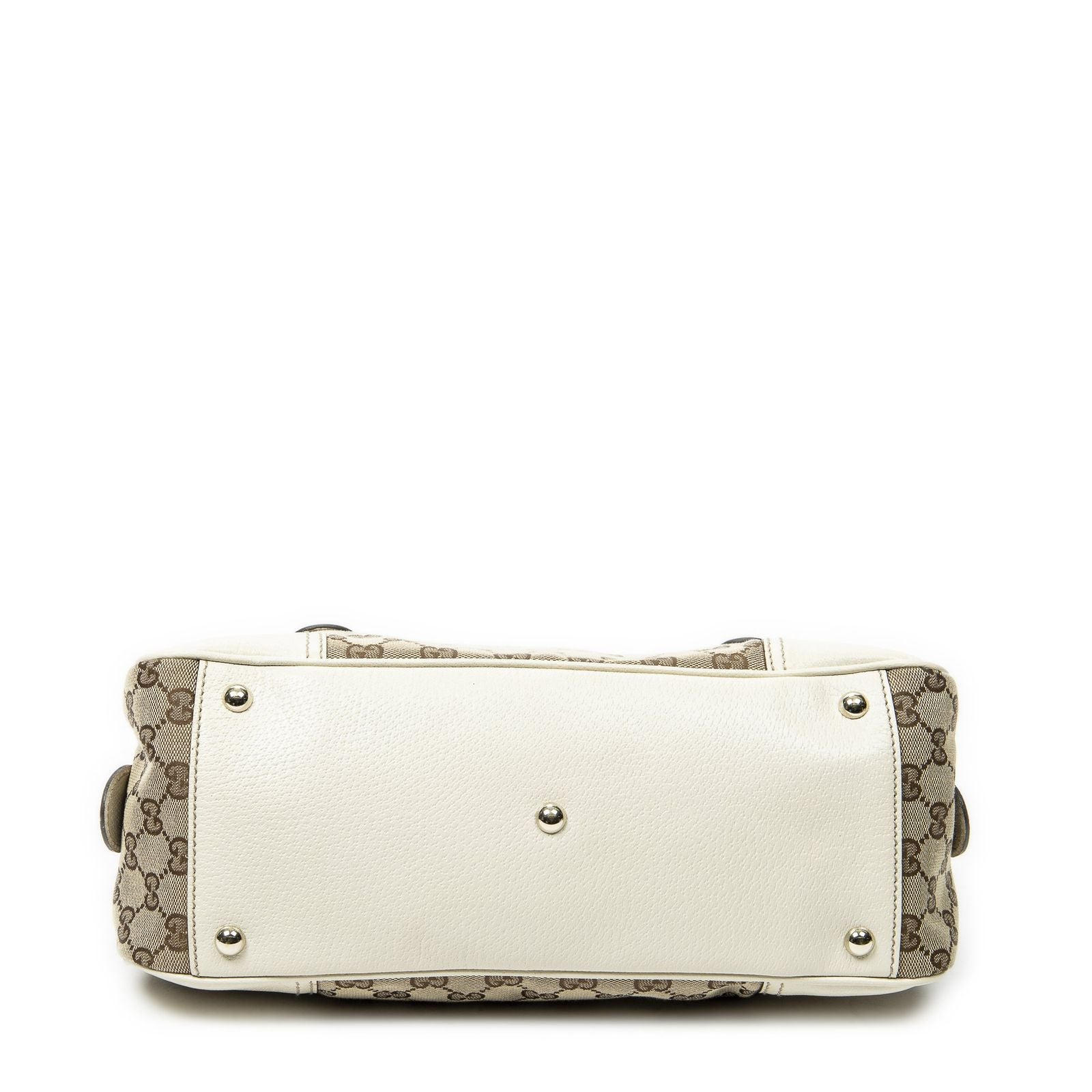 Gucci Princi Boston Beige Ivory GG Canvas Messenger Bag — view 6