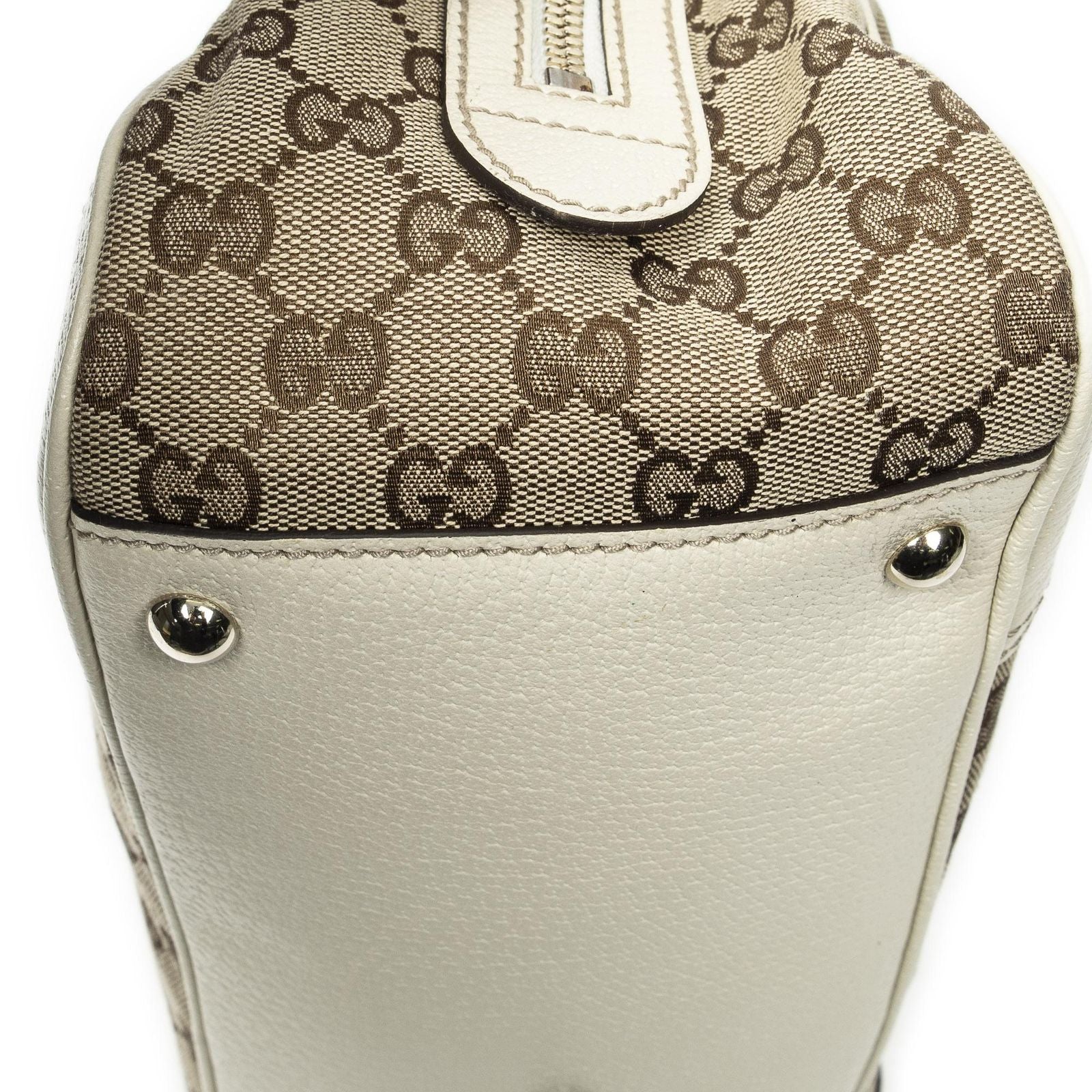 Gucci Princi Boston Beige Ivory GG Canvas Messenger Bag — view 7
