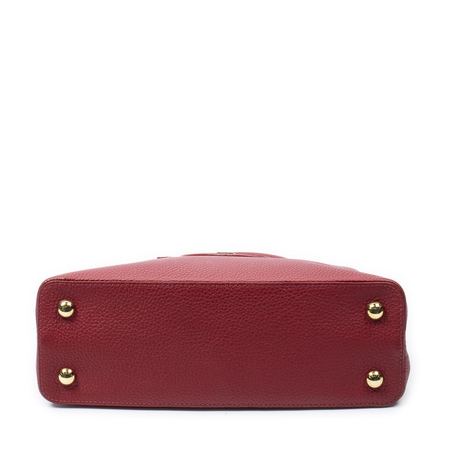 Louis Vuitton Capucines Red Taurillon Clemence Leather Messenger Bag — view 6