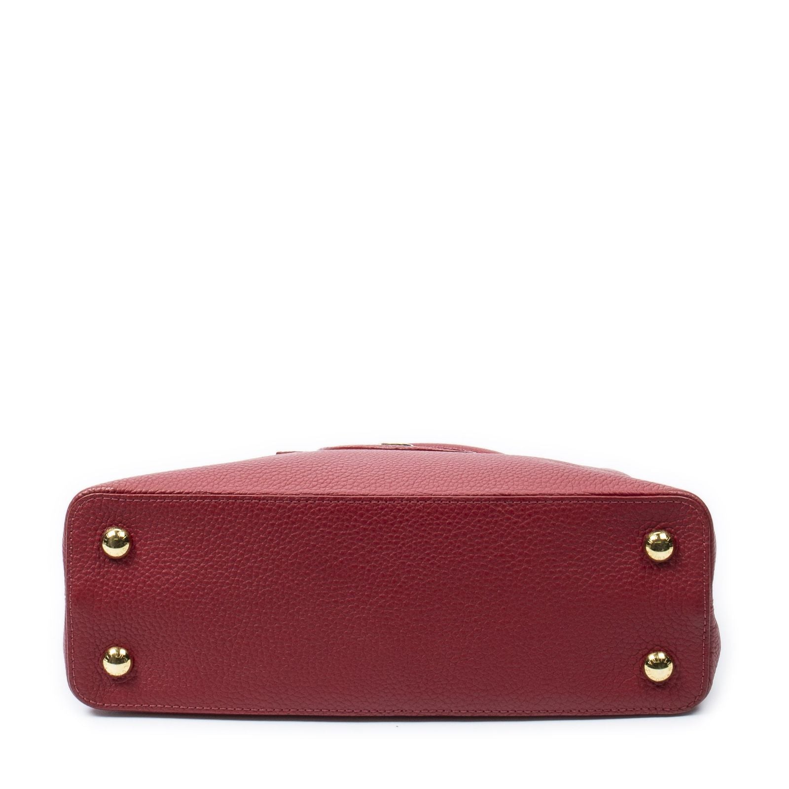 Louis Vuitton Capucines Red Taurillon Clemence Leather Messenger Bag — view 6