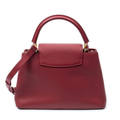 Louis Vuitton Capucines Red Taurillon Clemence Leather Messenger Bag — view 5