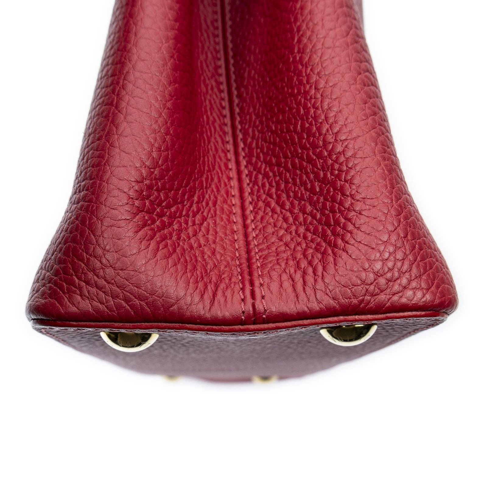 Louis Vuitton Capucines Red Taurillon Clemence Leather Messenger Bag — view 8