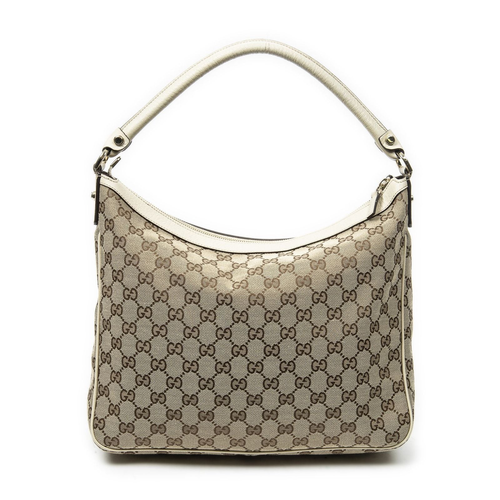 Gucci Abbey Pocket Hobo Beige Ivory GG Canvas — view 5