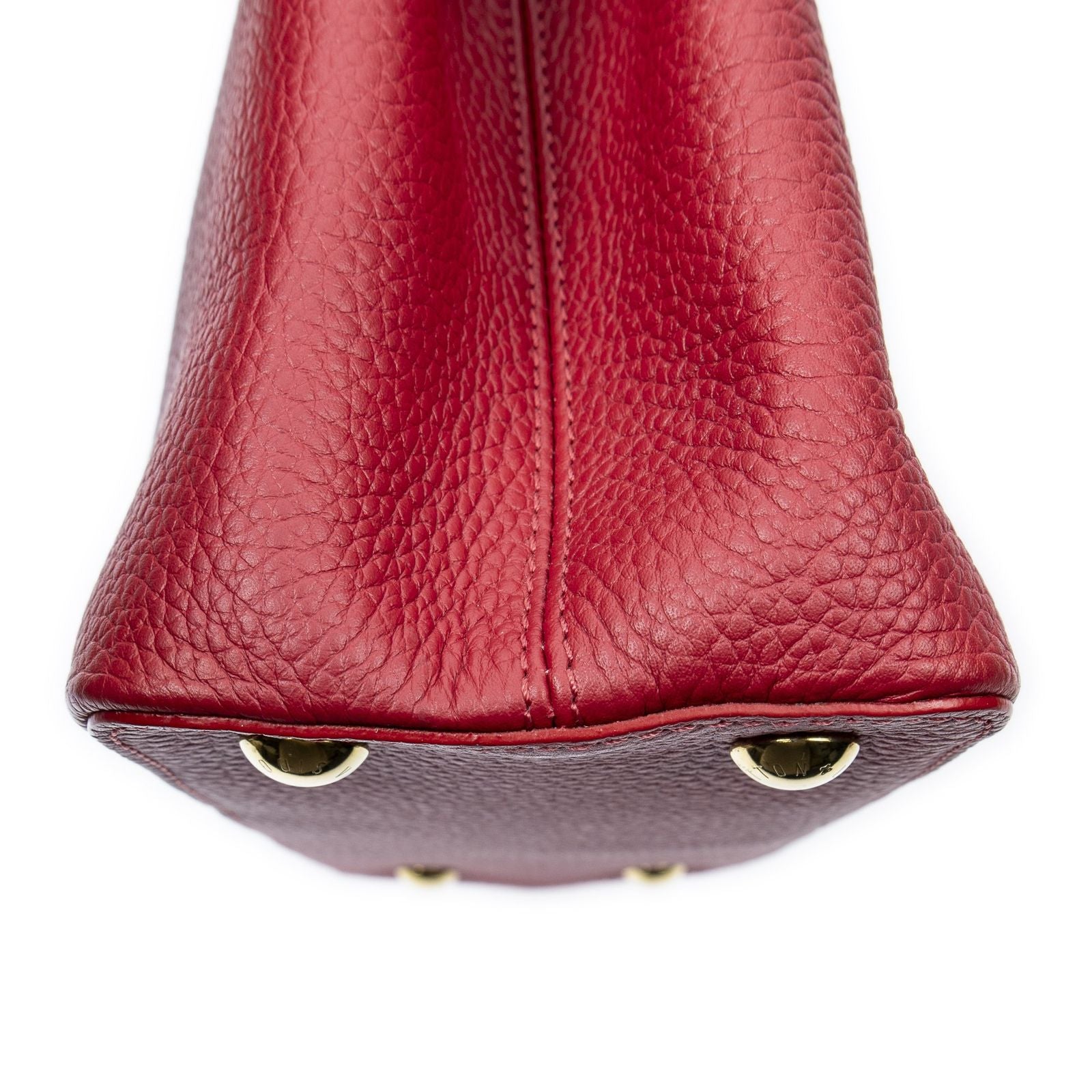 Louis Vuitton Capucines Red Taurillon Clemence Leather Messenger Bag — view 7