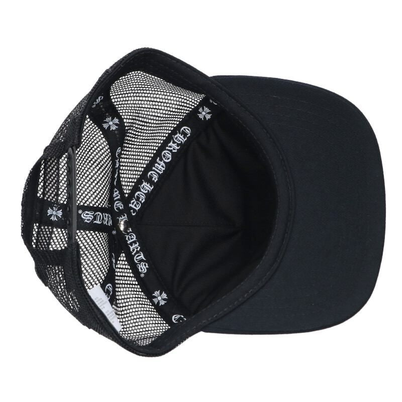 Chrome Hearts Trucker Cap Truck Khaki Cemetery Leather Patch Mesh Hat — view 3