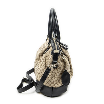 Gucci Sukey Top Handle Beige Black Diamante Canvas — view 4