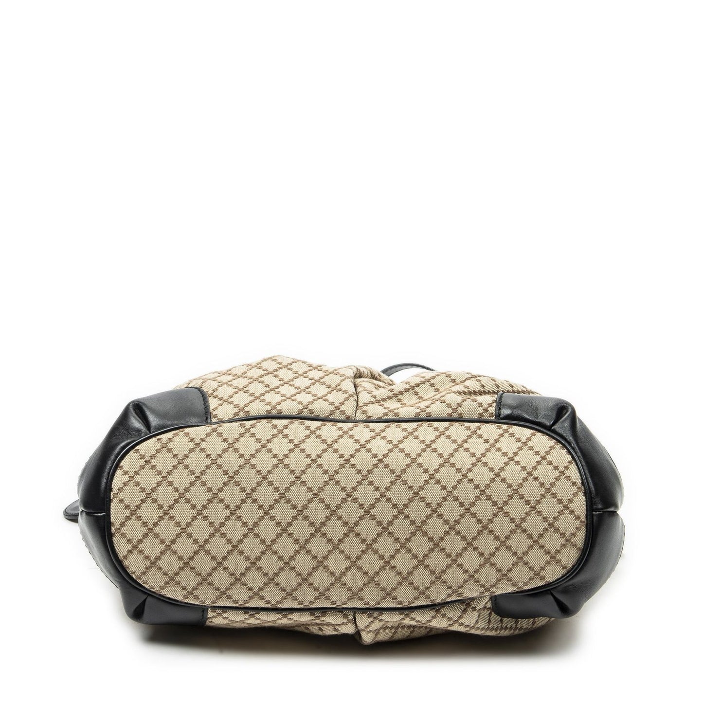 Gucci Sukey Top Handle Beige Black Diamante Canvas — view 6
