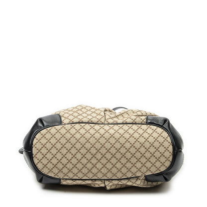 Gucci Sukey Top Handle Beige Black Diamante Canvas — view 6