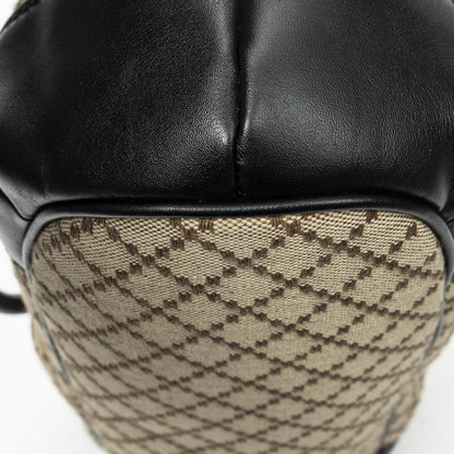 Gucci Sukey Top Handle Beige Black Diamante Canvas — view 7