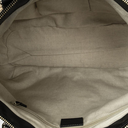 Gucci Sukey Top Handle Beige Black Diamante Canvas — view 9