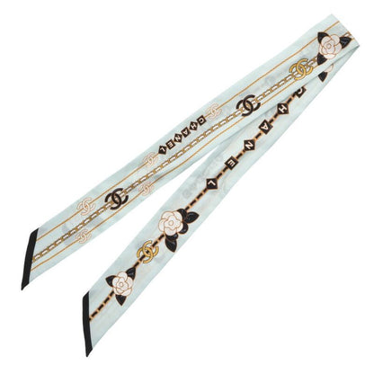 Chanel Flower CC Logo Silk Scarf — view 2