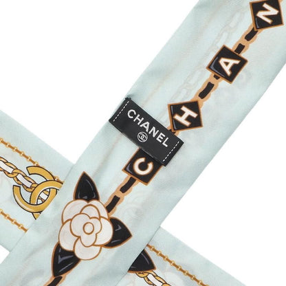 Chanel Flower CC Logo Silk Scarf — view 3