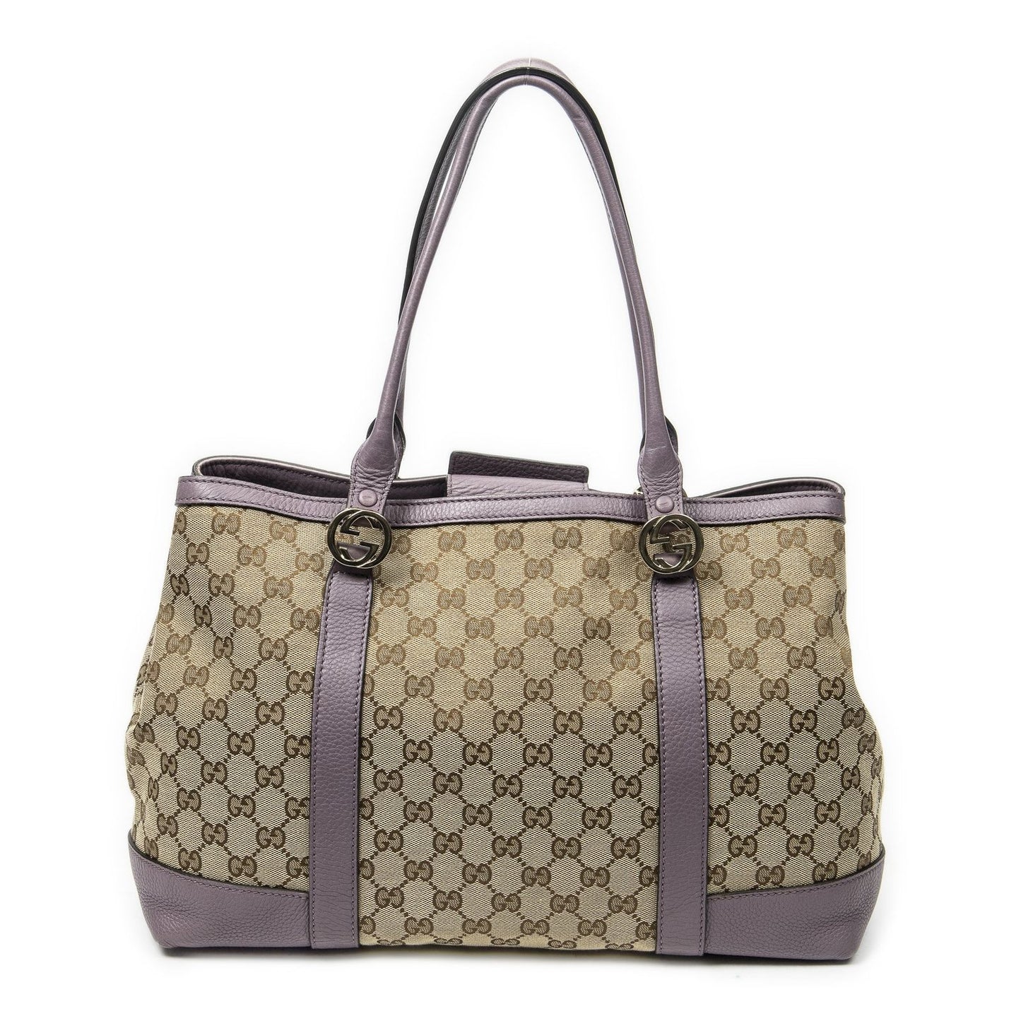Gucci Miss GG Tote Beige Purple Canvas — view 5