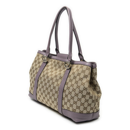 Gucci Miss GG Tote Beige Purple Canvas — view 2