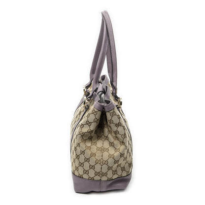 Gucci Miss GG Tote Beige Purple Canvas — view 4