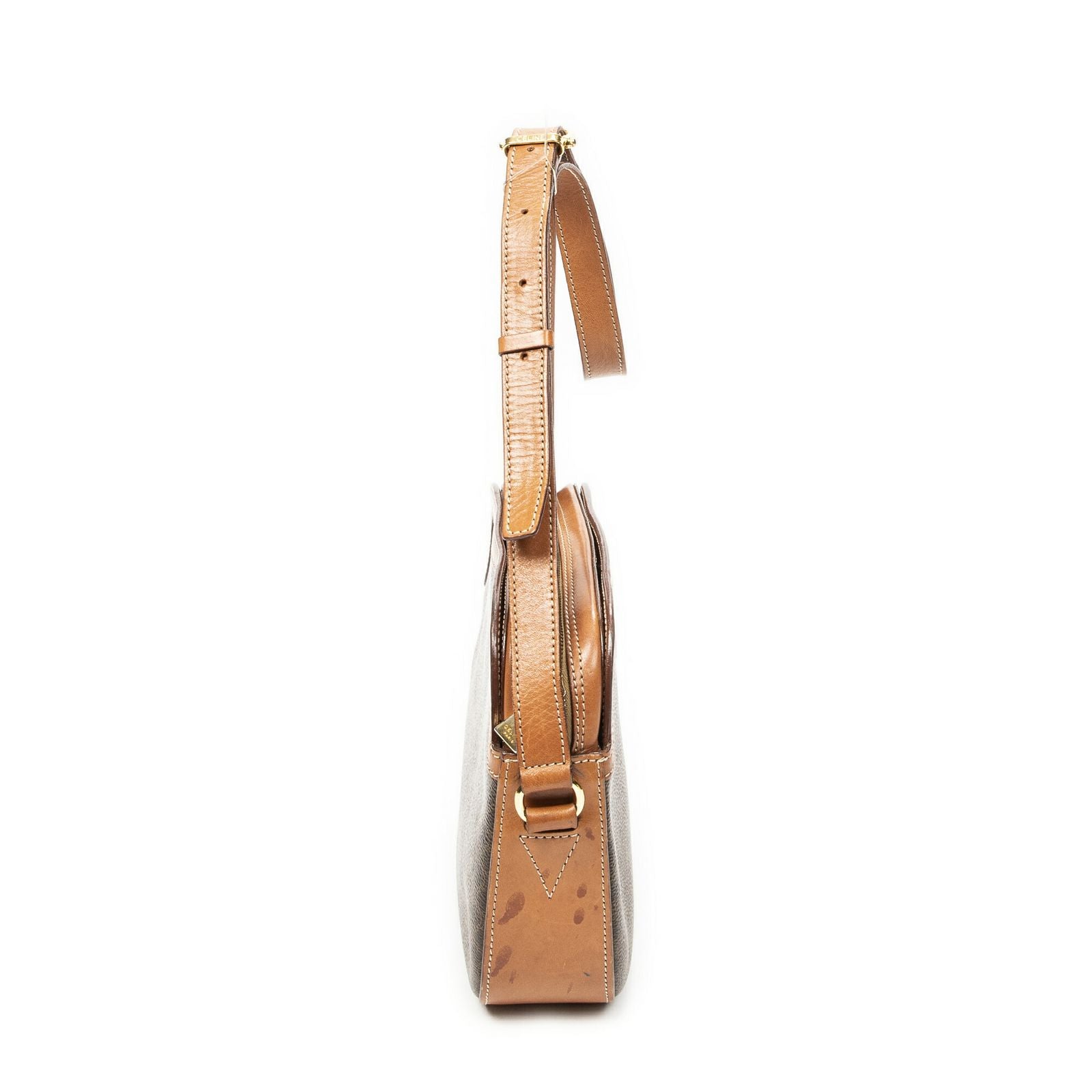 Celine Vintage Flap Crossbody Brown Macadam Canvas — view 4