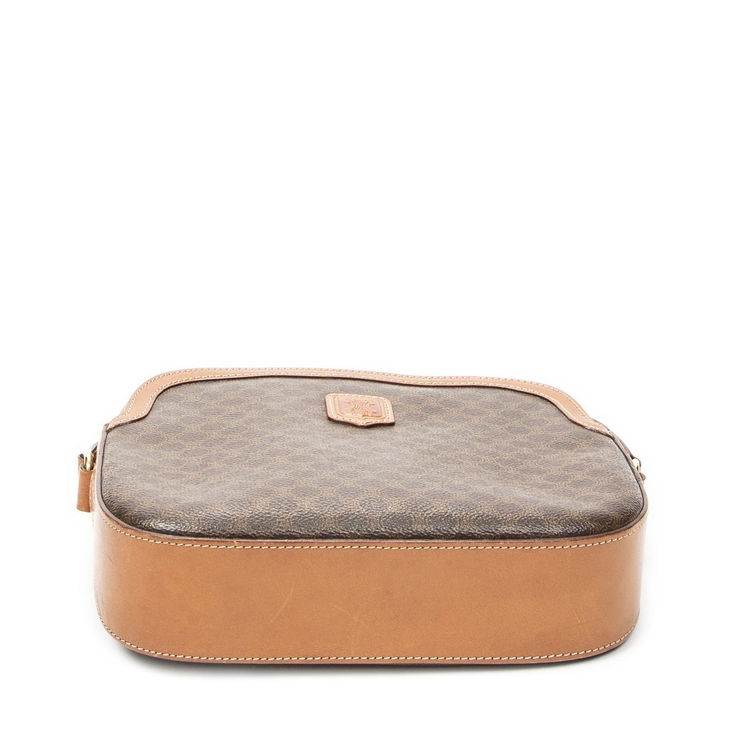 Celine Vintage Flap Crossbody Brown Macadam Canvas — view 6