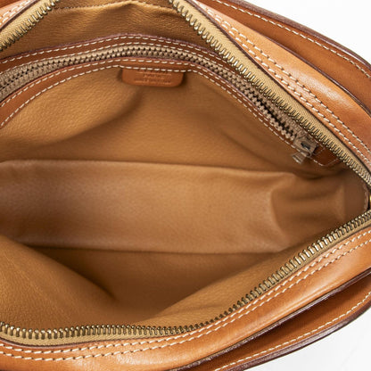 Celine Vintage Flap Crossbody Brown Macadam Canvas — view 9