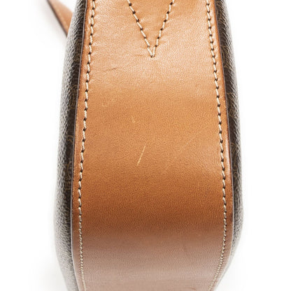 Celine Vintage Flap Crossbody Brown Macadam Canvas — view 8