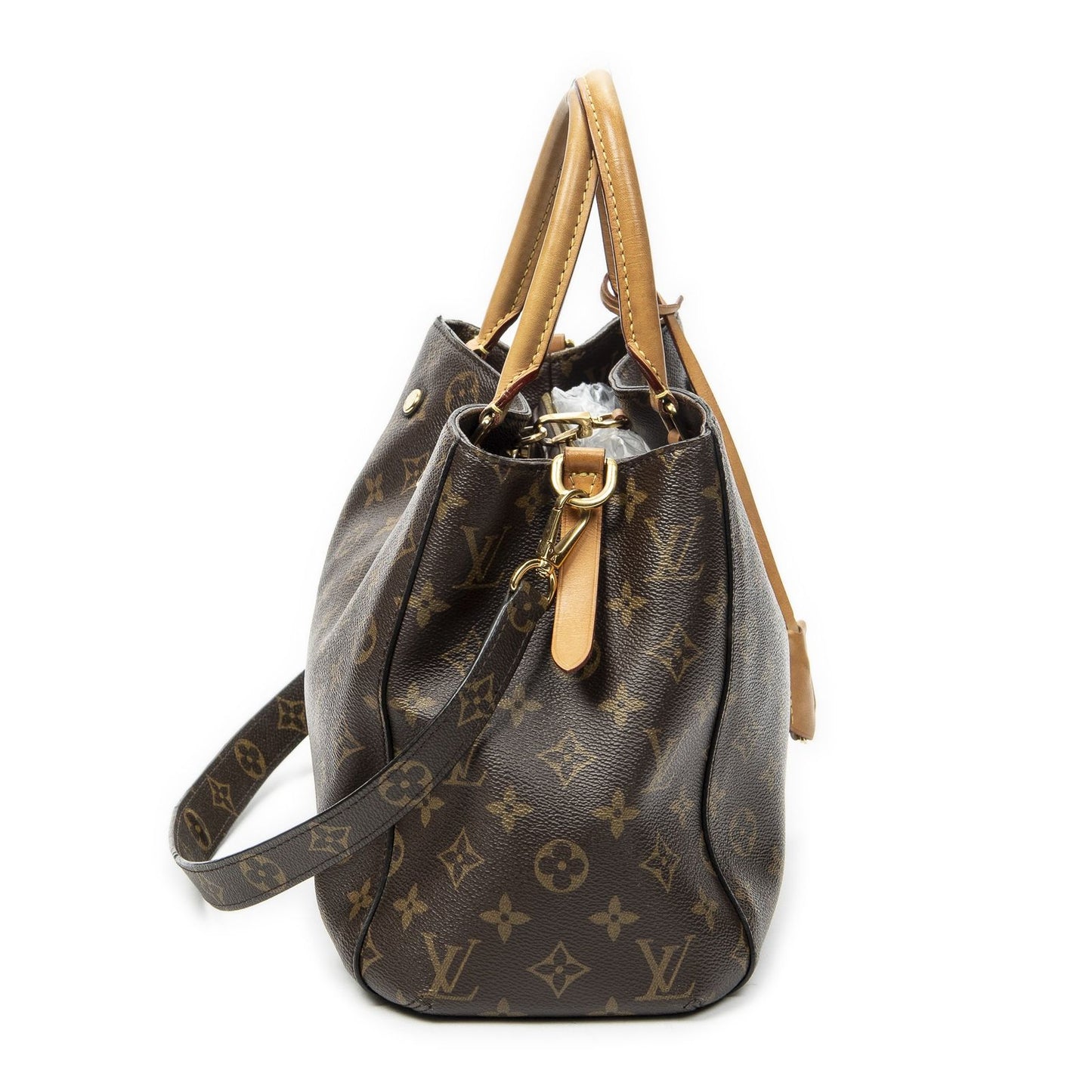Louis Vuitton Montaigne Brown Monogram Canvas Messenger Bag — view 4
