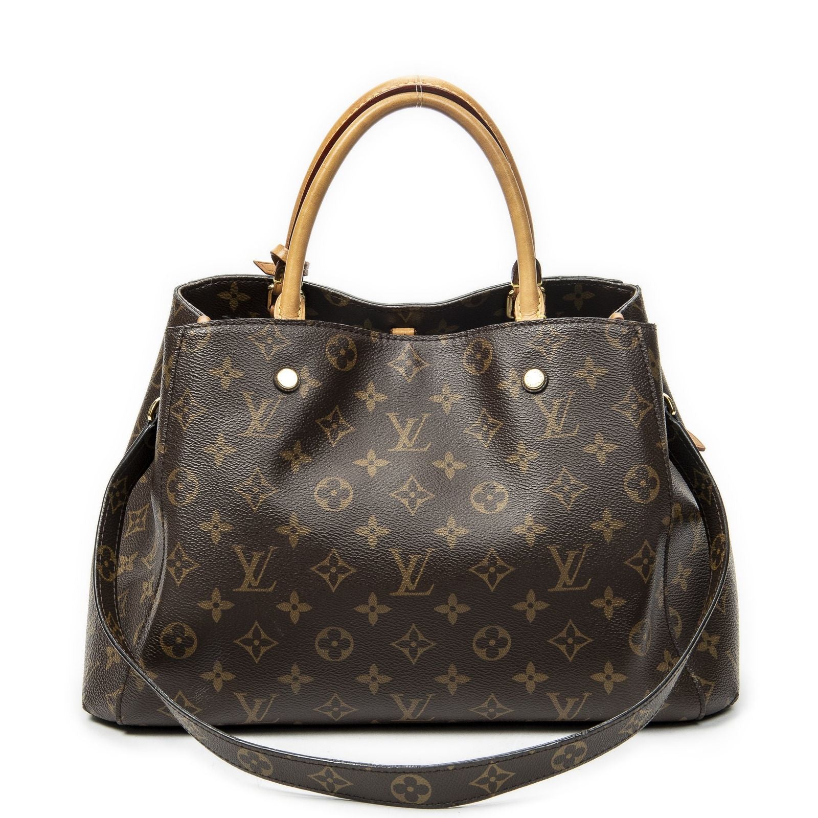 Louis Vuitton Montaigne Brown Monogram Canvas Messenger Bag — view 5