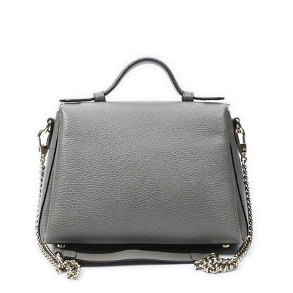Gucci Interlocking Top Handle Gray Calfskin Leather — view 5