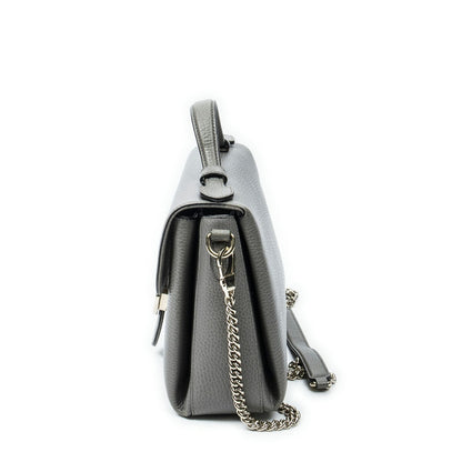 Gucci Interlocking Top Handle Gray Calfskin Leather — view 3