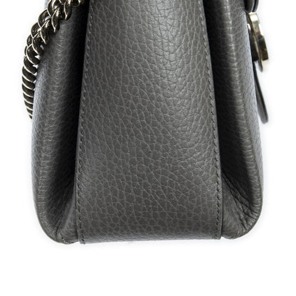 Gucci Interlocking Top Handle Gray Calfskin Leather — view 8