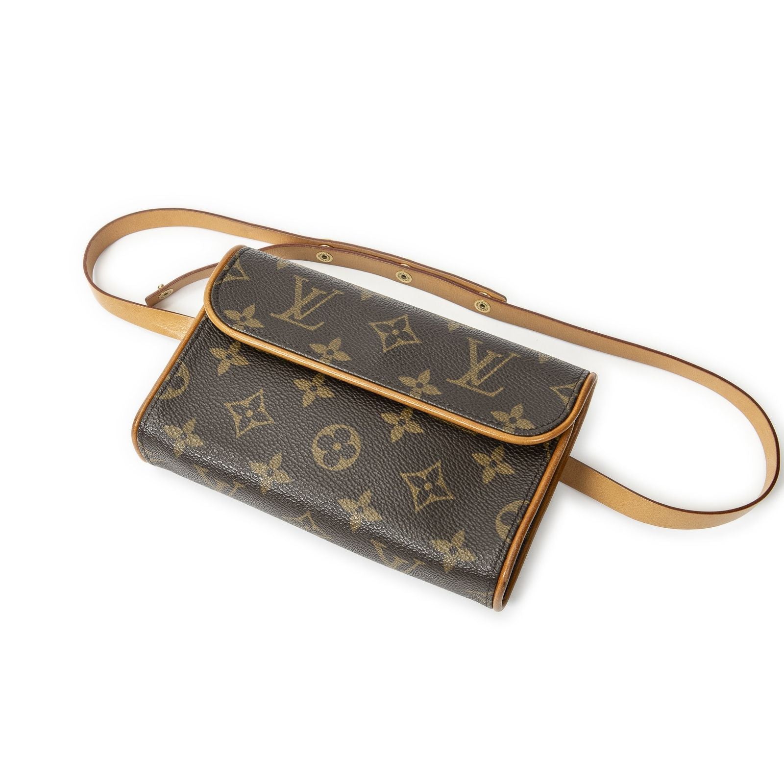 Louis Vuitton Pochette Florentine Brown Monogram Canvas Handbag