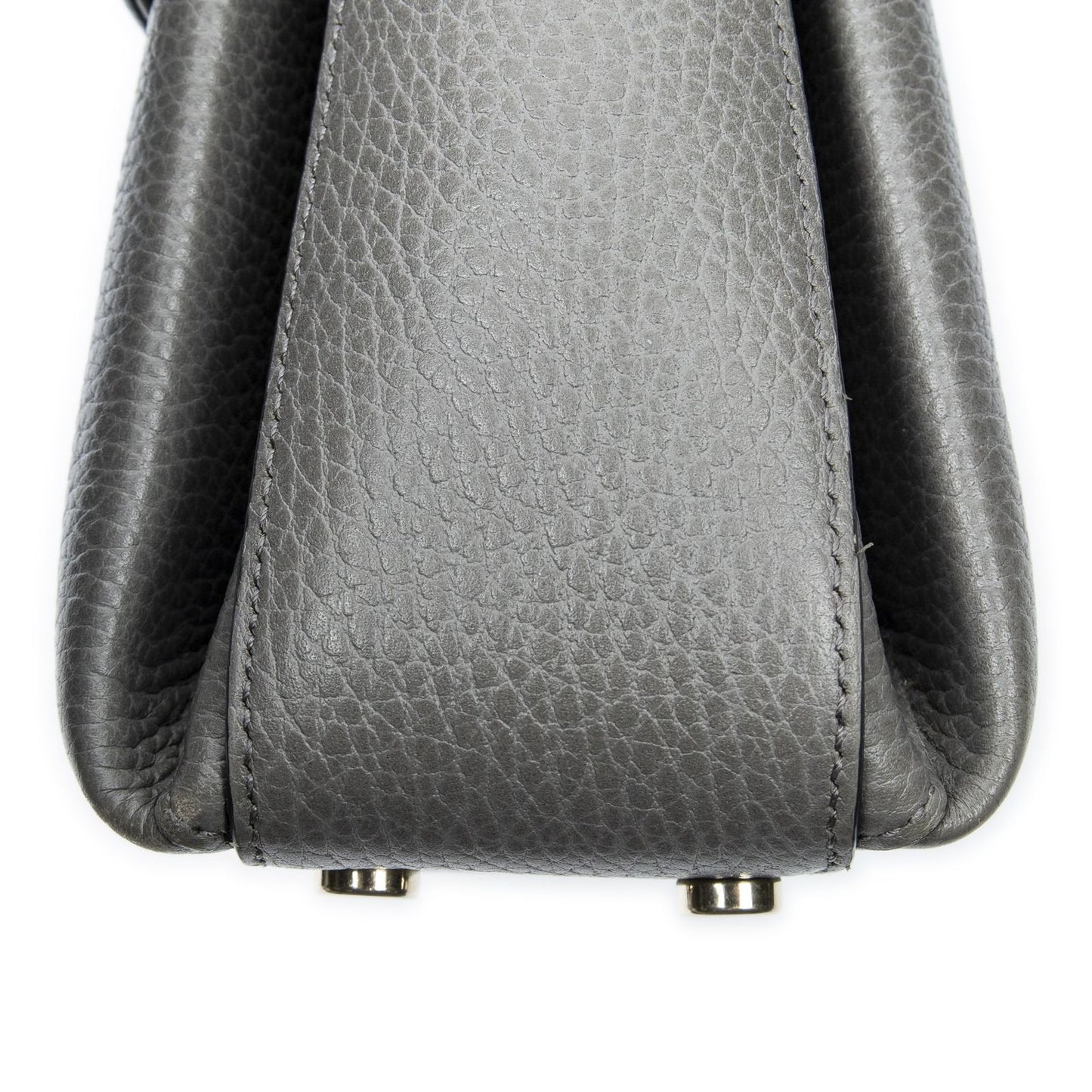 Gucci Interlocking Top Handle Gray Calfskin Leather — view 7