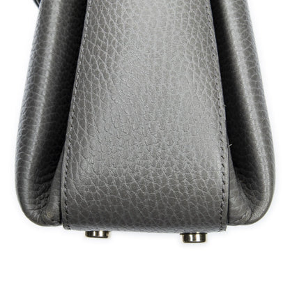 Gucci Interlocking Top Handle Gray Calfskin Leather — view 7