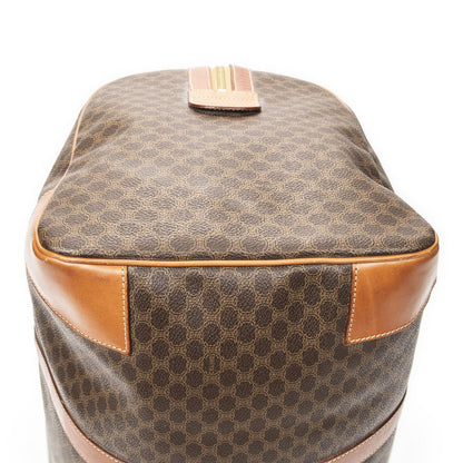 Celine Vintage Large Travel Boston Brown Macadam Canvas Shoulder Bag — view 7