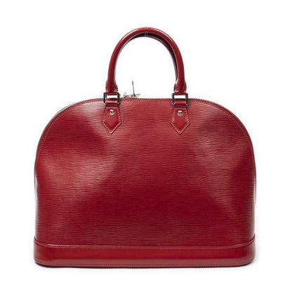 Louis Vuitton Alma Red Epi Handbag — view 5