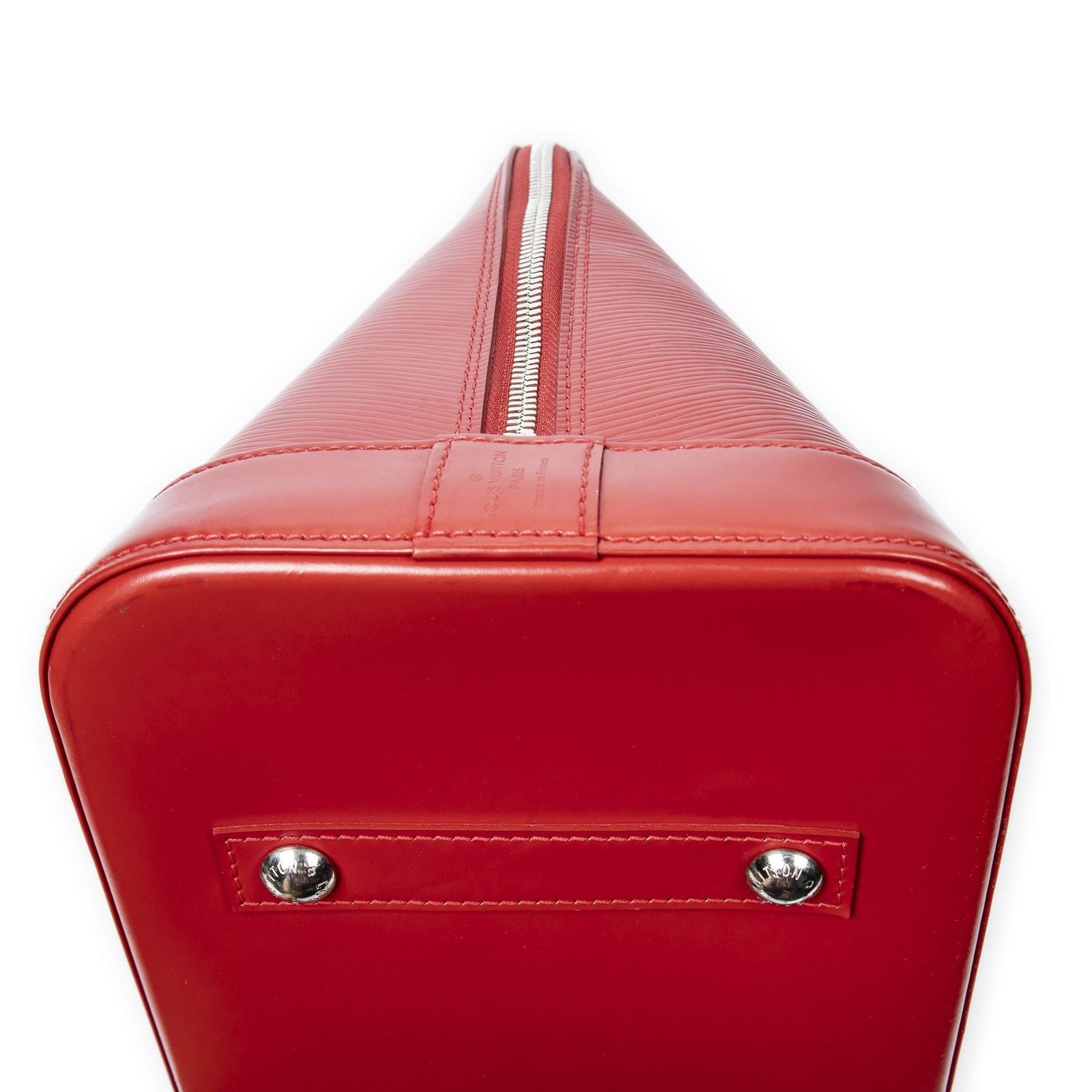Louis Vuitton Alma Red Epi Handbag — view 7