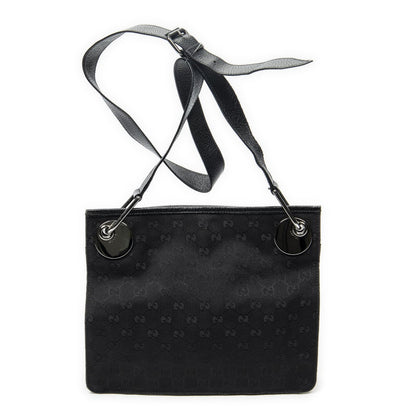 Gucci Eclipse Crossbody Shoulder Bag Black GG Canvas — view 5