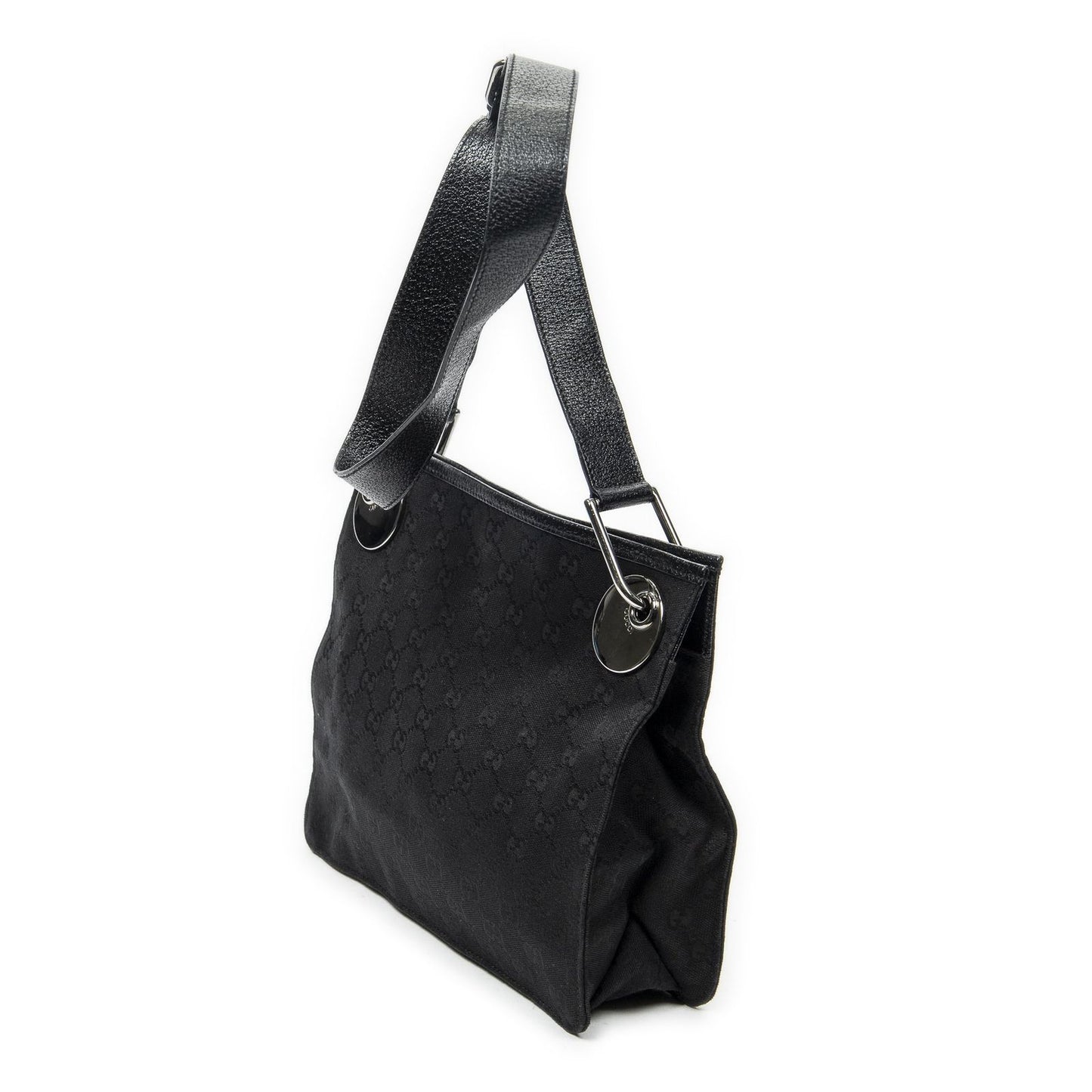 Gucci Eclipse Crossbody Shoulder Bag Black GG Canvas — view 2