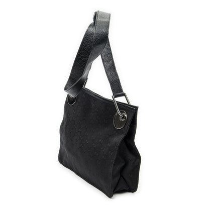 Gucci Eclipse Crossbody Shoulder Bag Black GG Canvas — view 2