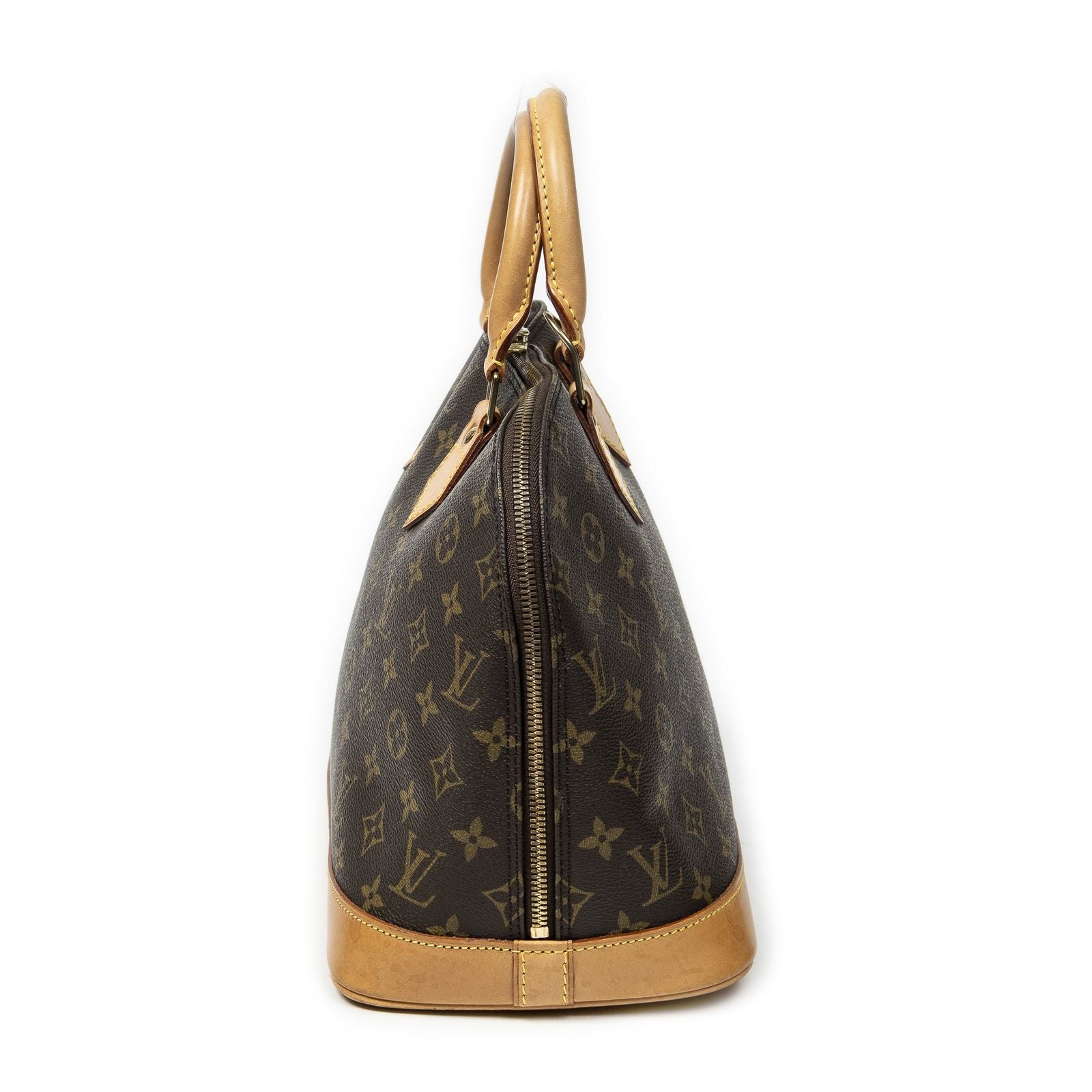 Louis Vuitton Alma Brown Monogram Canvas Handbag — view 3