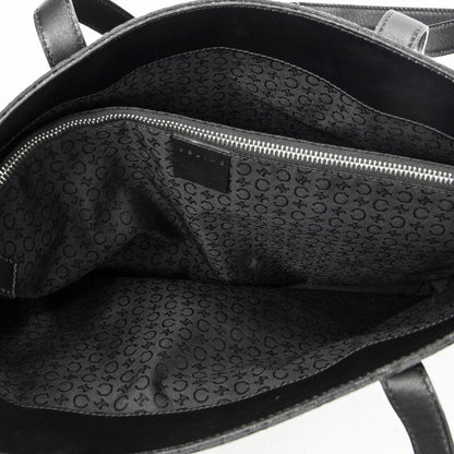 Celine Vintage Shopping Tote Black C Macadam Canvas — view 9