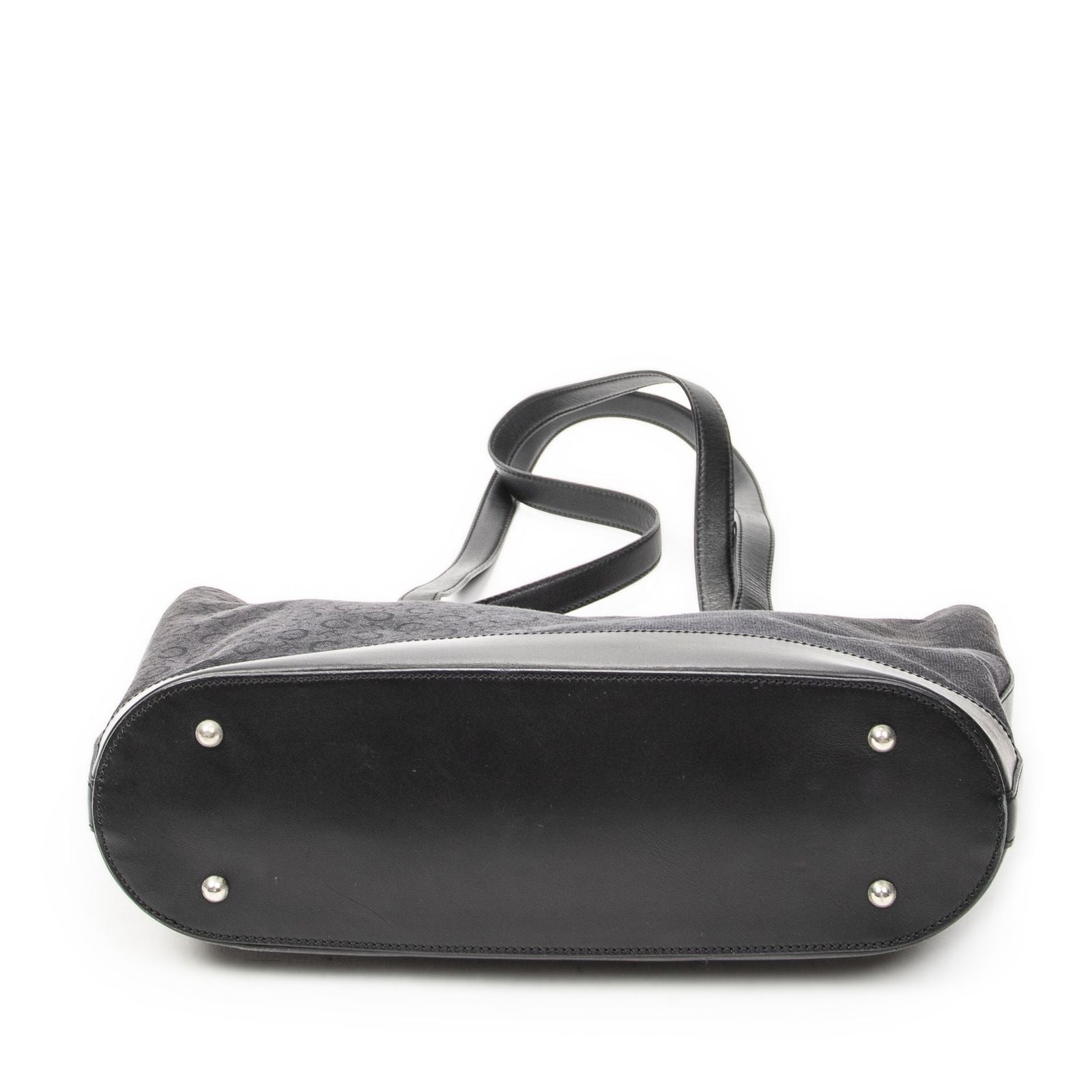Celine Vintage Shopping Tote Black C Macadam Canvas — view 6