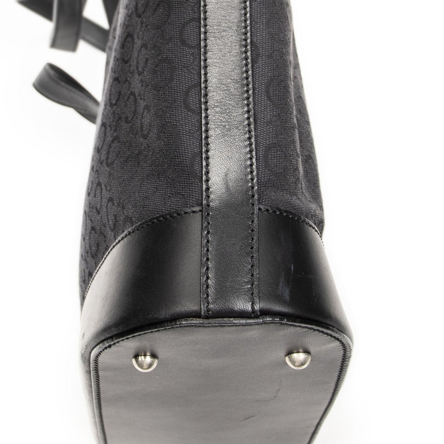 Celine Vintage Shopping Tote Black C Macadam Canvas — view 7