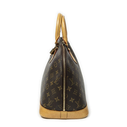 Louis Vuitton Alma Brown Monogram Canvas Handbag — view 3
