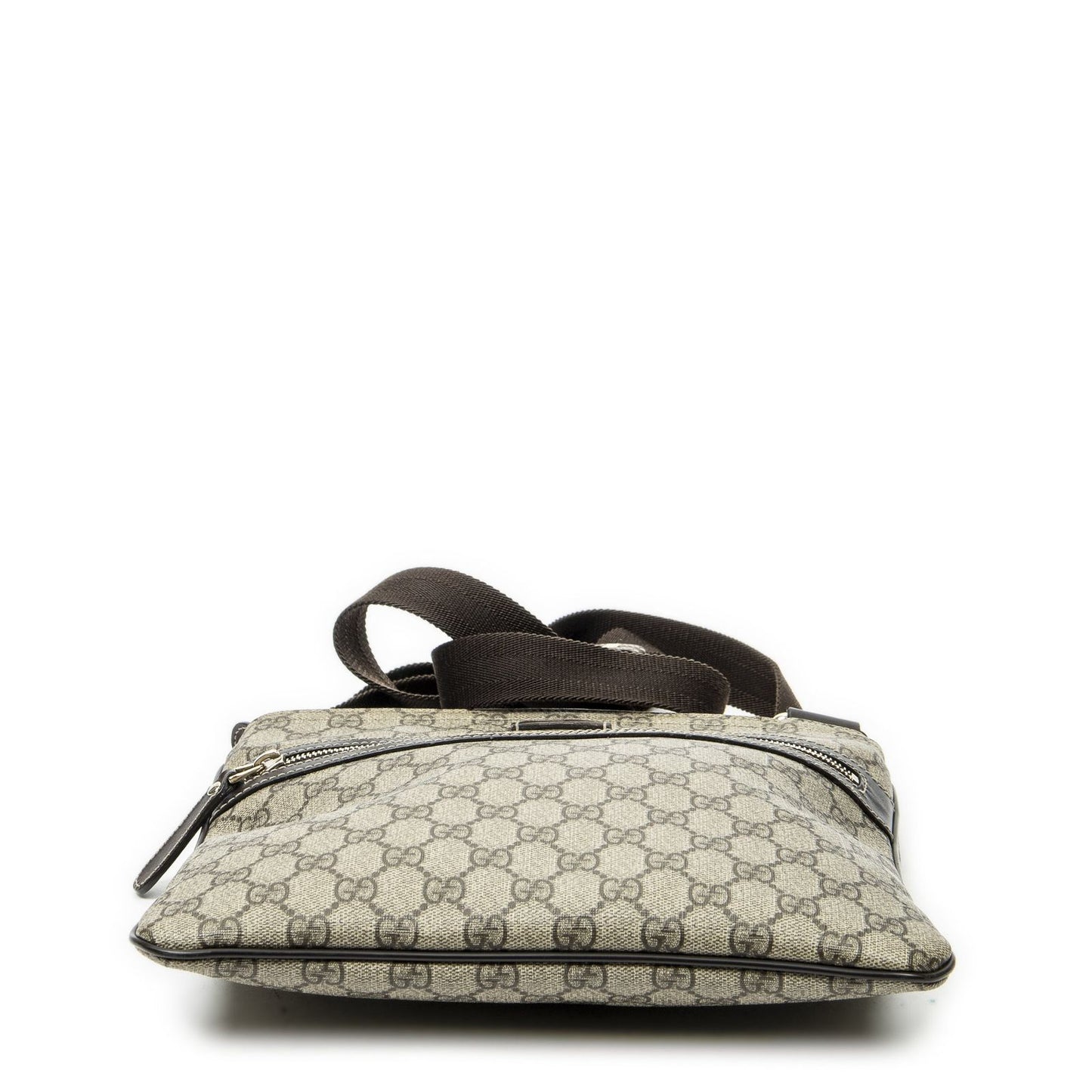 Gucci Square Front Zip Crossbody Beige Brown Supreme Canvas — view 6