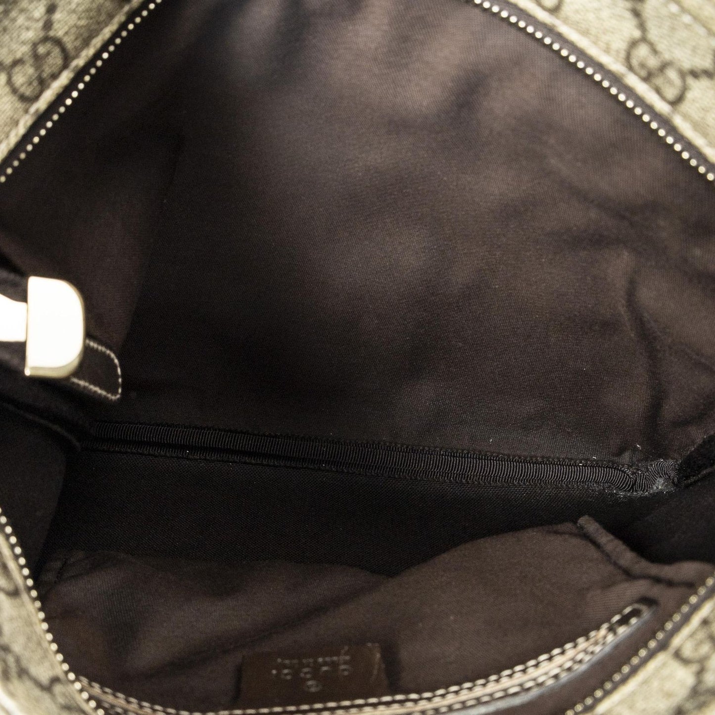 Gucci Square Front Zip Crossbody Beige Brown Supreme Canvas — view 9