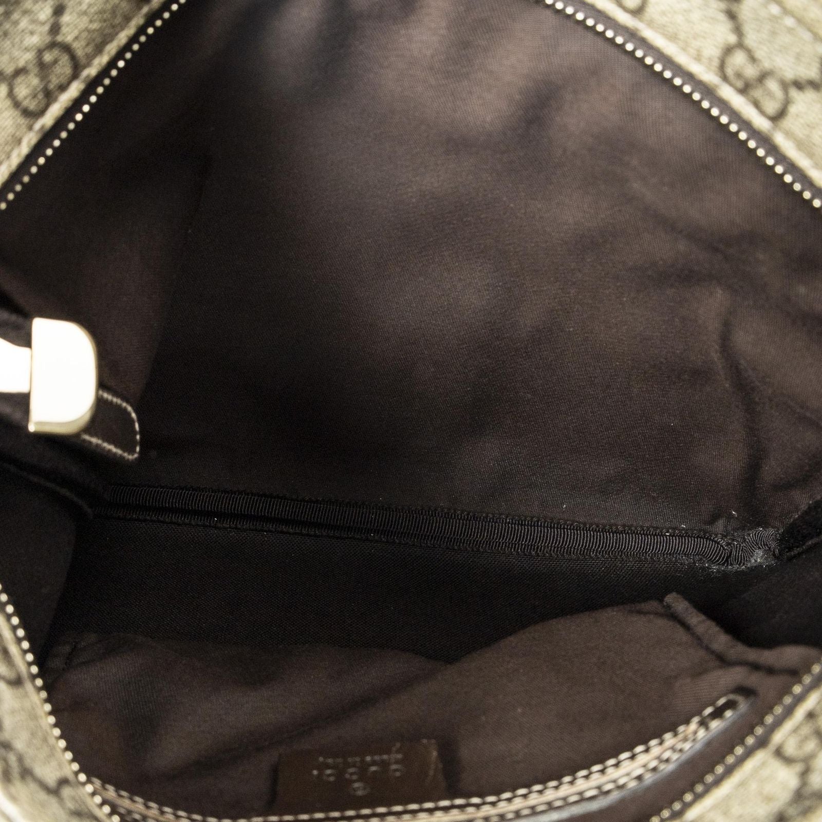 Gucci Square Front Zip Crossbody Beige Brown Supreme Canvas — view 9