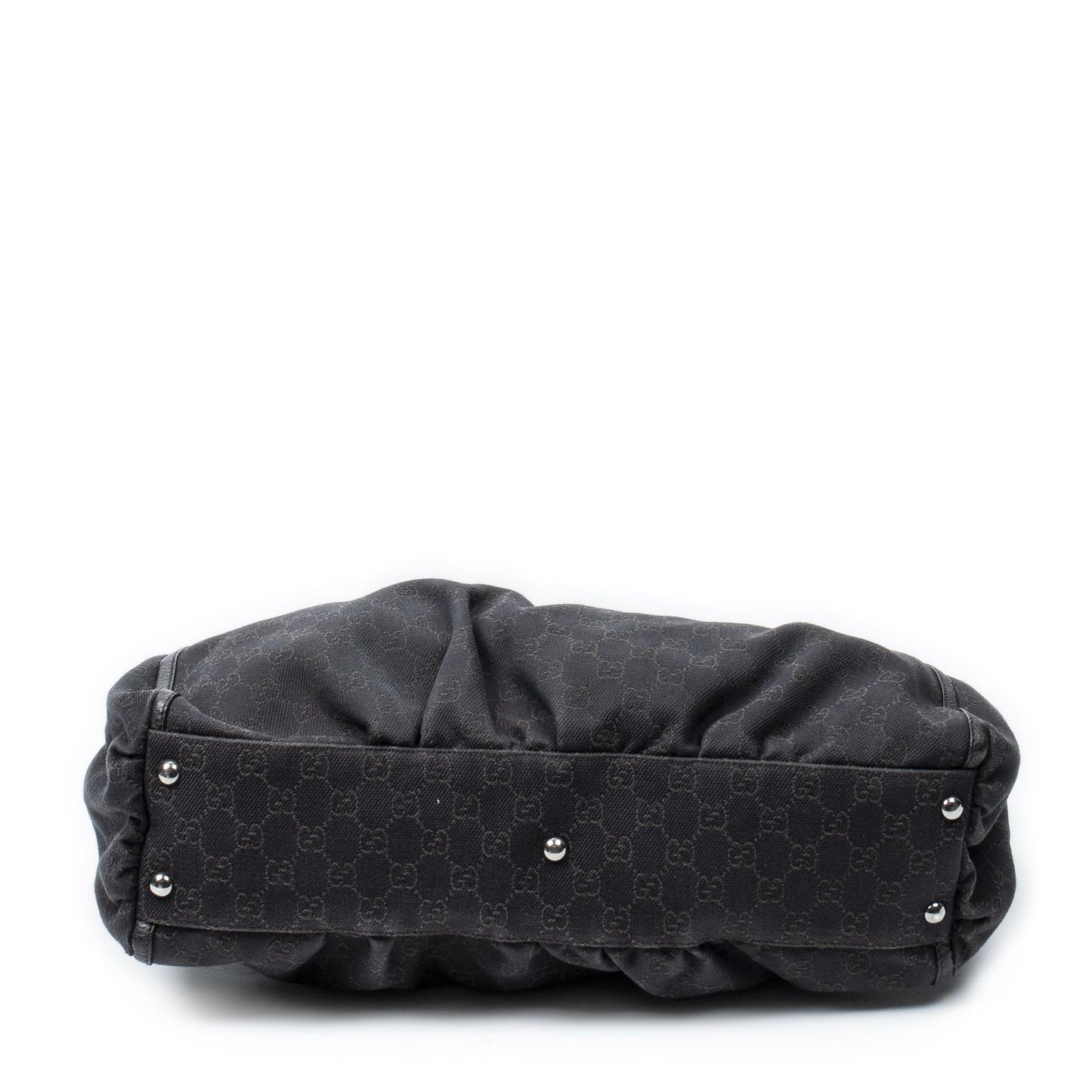 Gucci Large Abbey D Ring Tote Dark Brown GG Denim Canvas — view 6