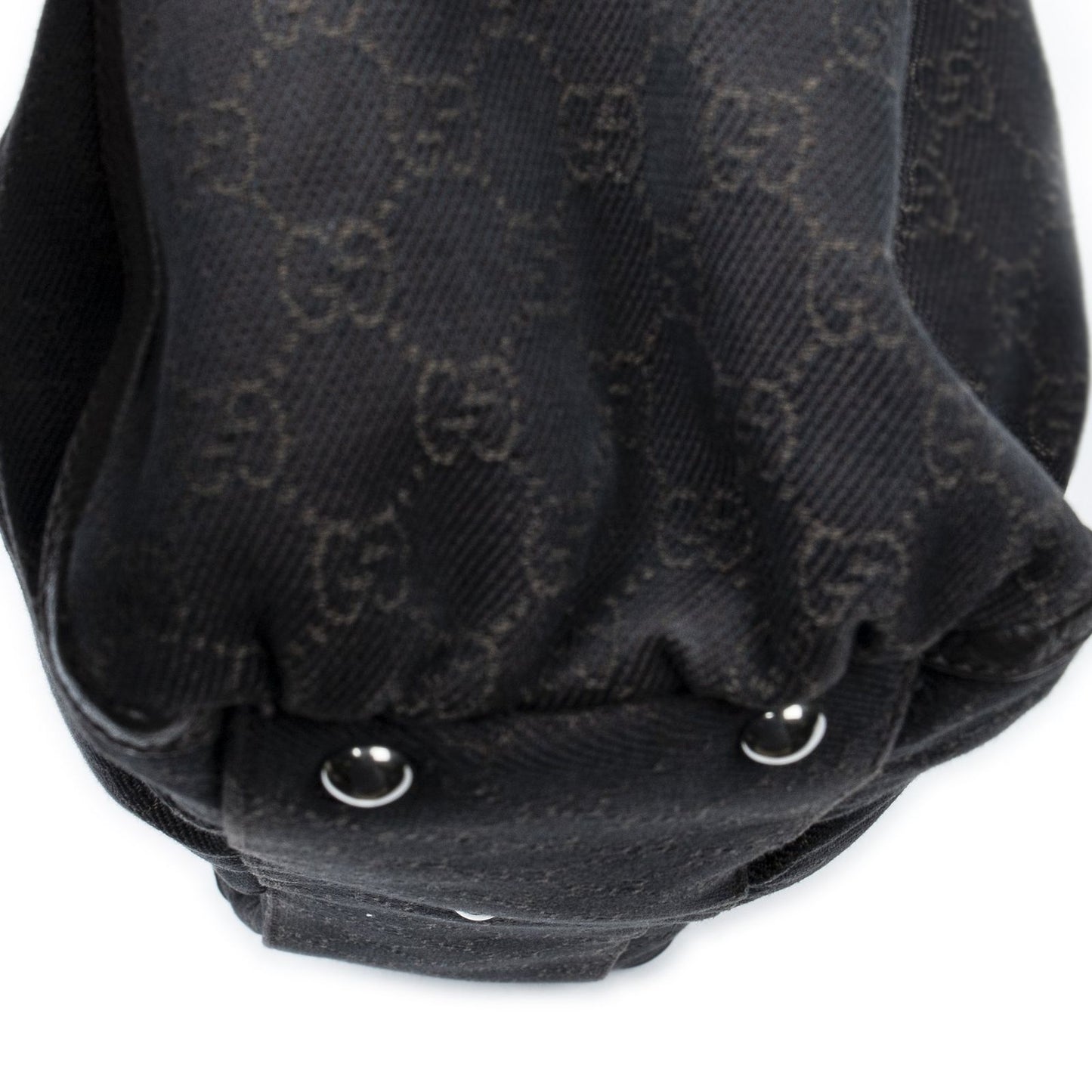 Gucci Large Abbey D Ring Tote Dark Brown GG Denim Canvas — view 7