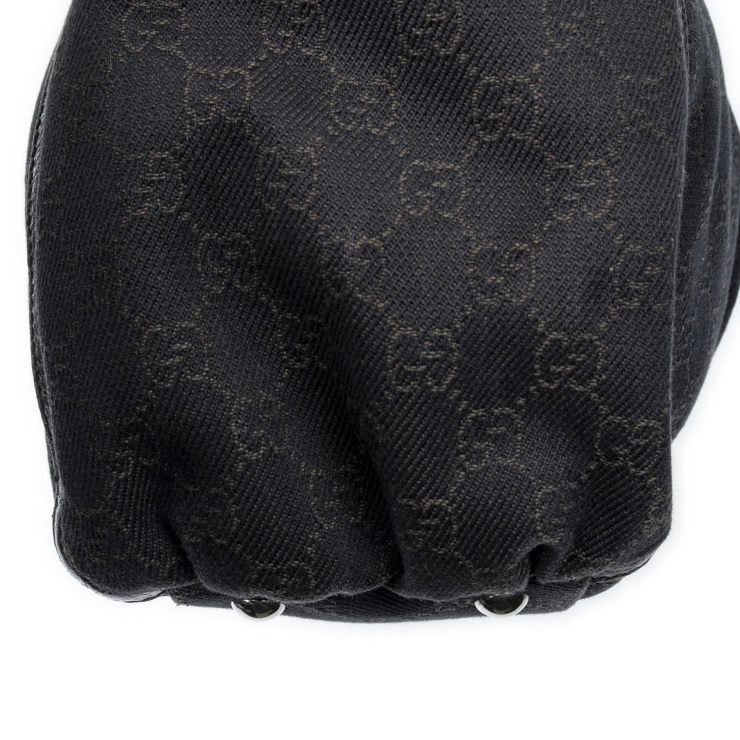 Gucci Large Abbey D Ring Tote Dark Brown GG Denim Canvas — view 8